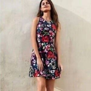 Gianni Bini Floral Embroidered Fit And Flare Dress Sz 0 Fully Lined NWT $169